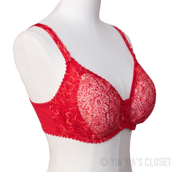 Prima Donna 0163010 Alara 34D Seamless Full Cup Lace Bra in Scarlet-LIKE NEW - Picture 10 of 16